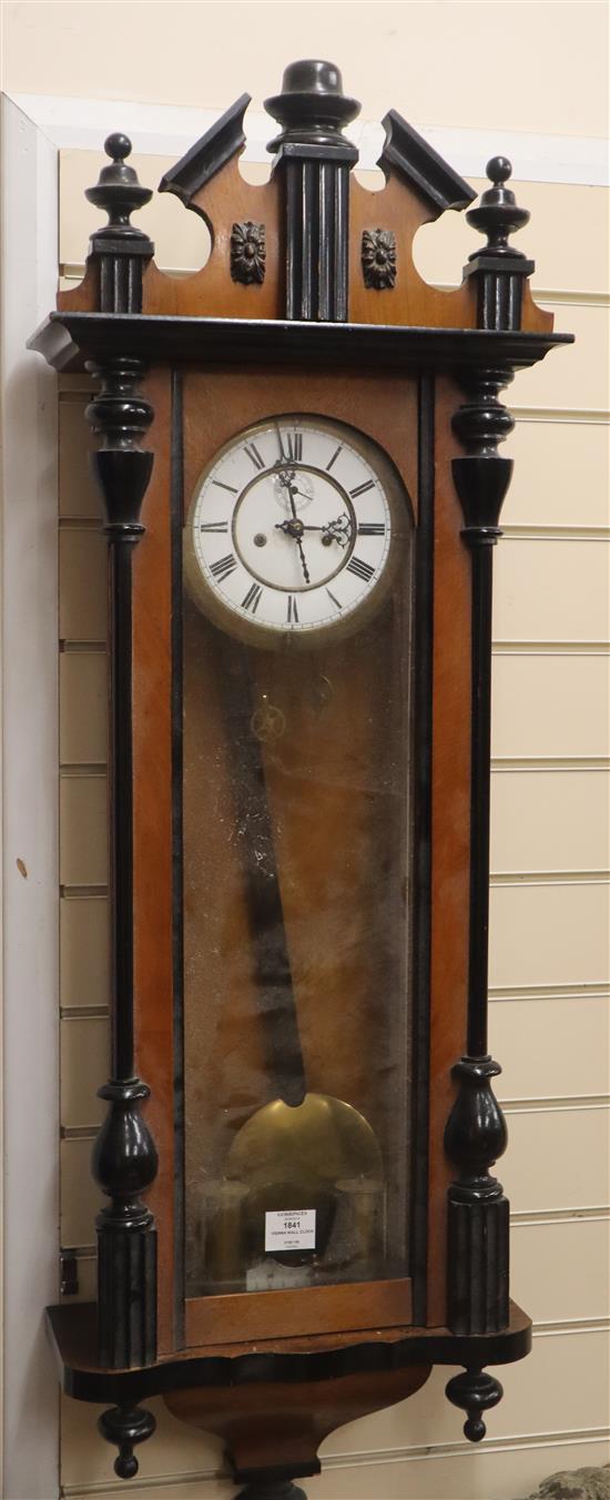 A Vienna style wall clock H.102cm